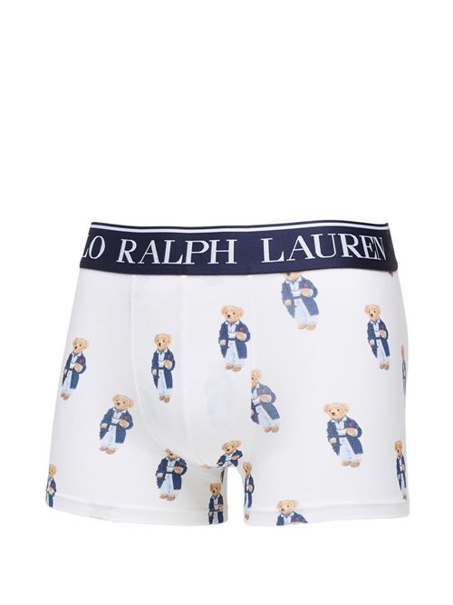 Boxer intimo uomo Polo Ralph Lauren 2 pack celeste e bianco con stampa orso POLO RALPH LAUREN | 714843425017
